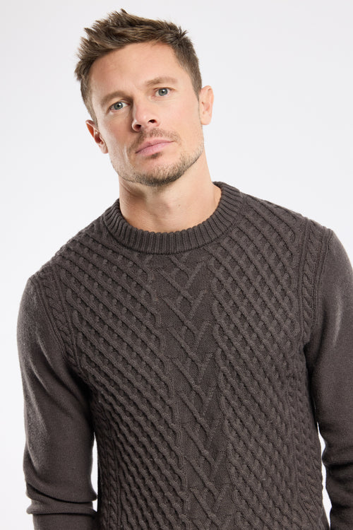 Cable-knit jumper - cotton and wool - Armor-lux - 2