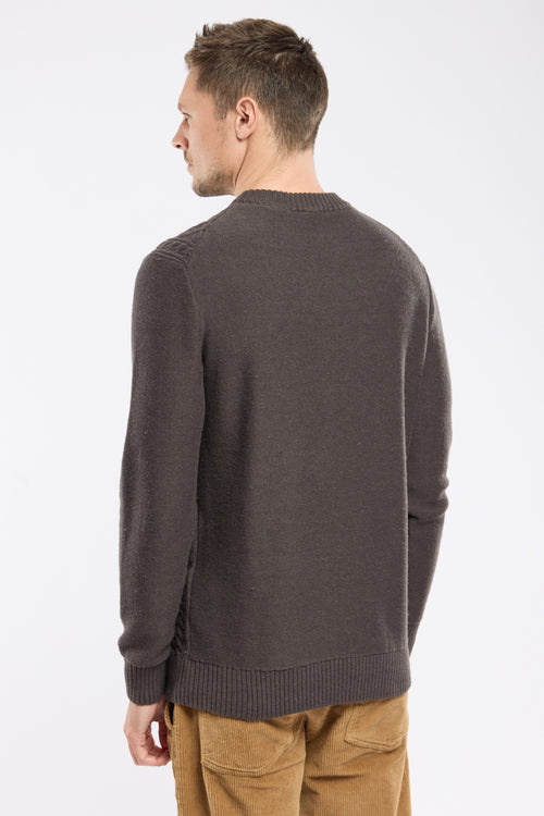 Cable-knit jumper - cotton and wool - Armor-lux - 4