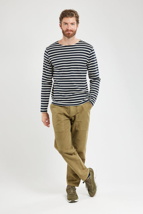 Long-sleeved Breton striped shirt - rustic cotton - Armor-lux - 3