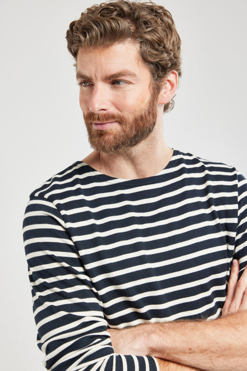 Long-sleeved Breton striped shirt - rustic cotton - Armor-lux - 2