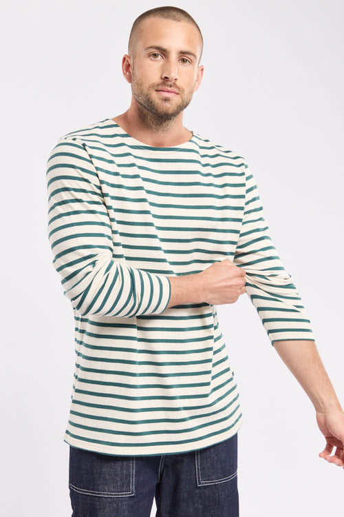 Long-sleeved Breton striped shirt - rustic cotton - Armor-lux - 2