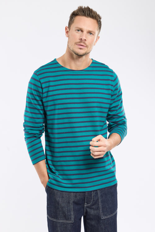 Long-sleeved Breton striped shirt - thick cotton - Armor-lux - 1