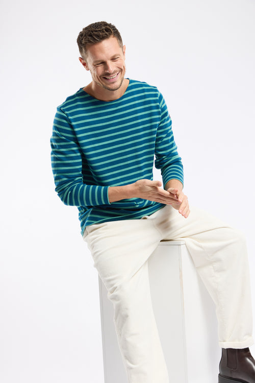 Long-sleeved Breton striped shirt - thick cotton - Armor-lux - 1