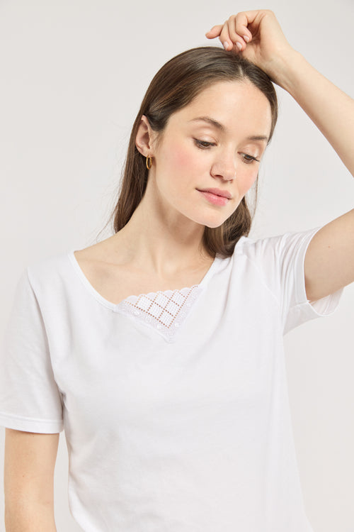 T-Shirt mit Spitzenkragen - gekämmte Baumwolle - Armor-lux - 2