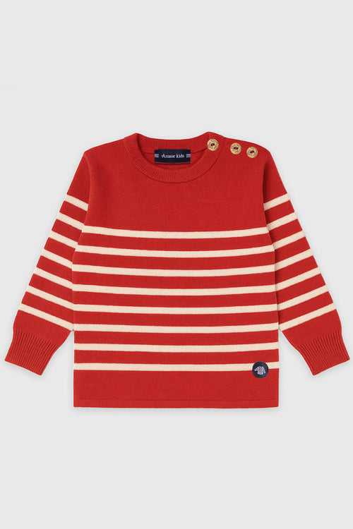 Pull marin rayé Kids - laine et acrylique - Armor-lux - 1