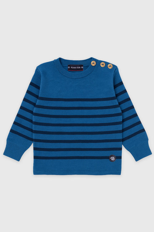 Pull marin rayé Kids - laine et acrylique - Armor-lux - 1