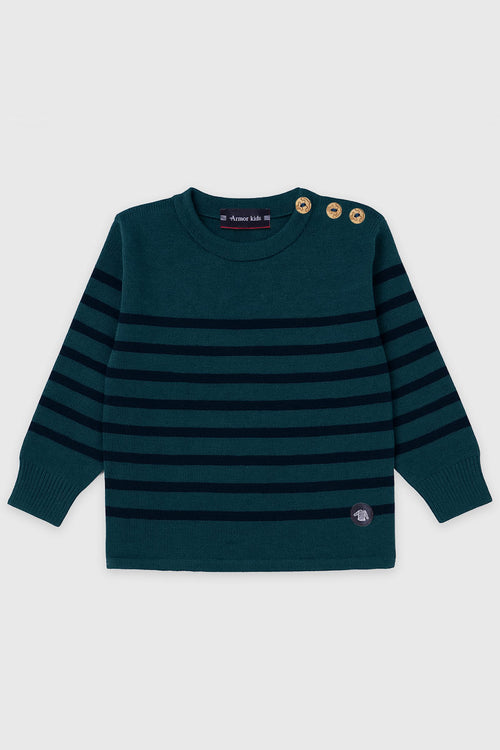 Pull marin rayé Kids - laine et acrylique - Armor-lux - 1