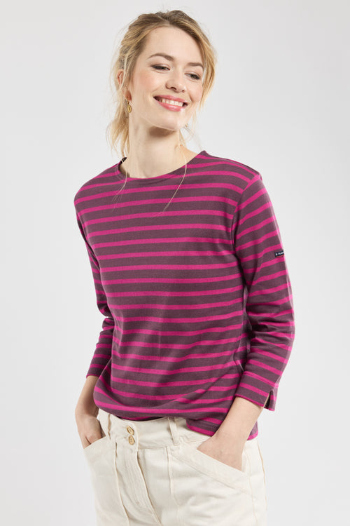 3/4 length sleeve Breton striped shirt - rustic cotton - Armor-lux - 4