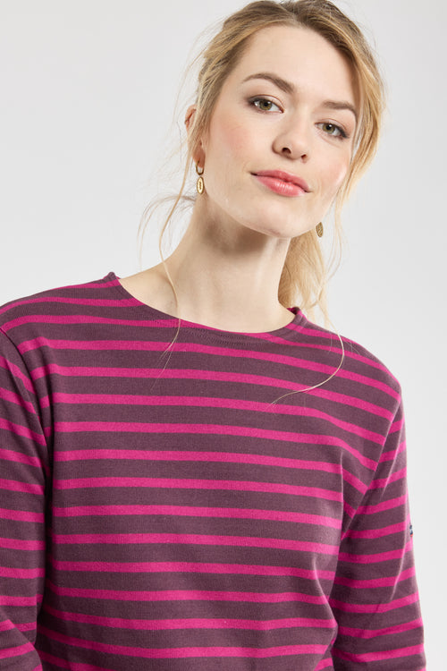 3/4 length sleeve Breton striped shirt - rustic cotton - Armor-lux - 2