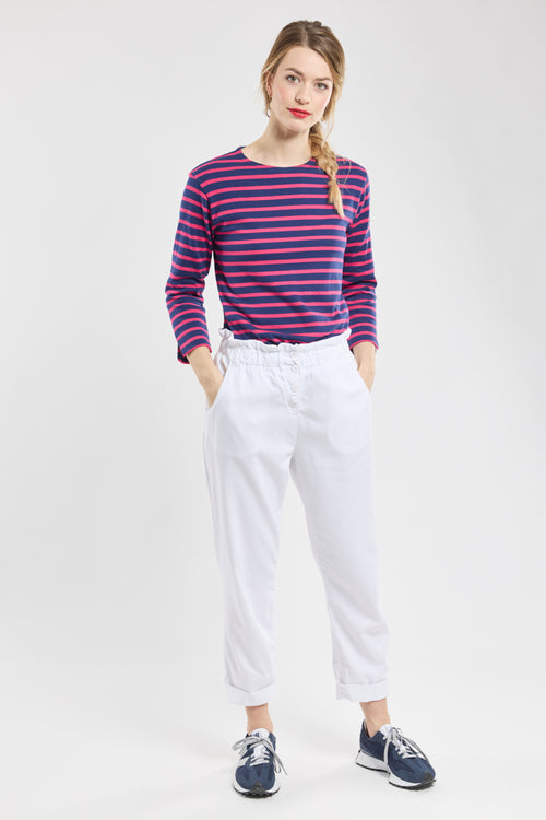 3/4 length sleeve Breton striped shirt - rustic cotton - Armor-lux - 3