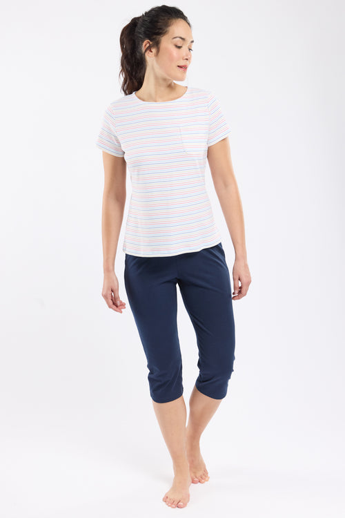 Pyjama mit Caprihose – leichte Baumwolle - Armor-lux - 1