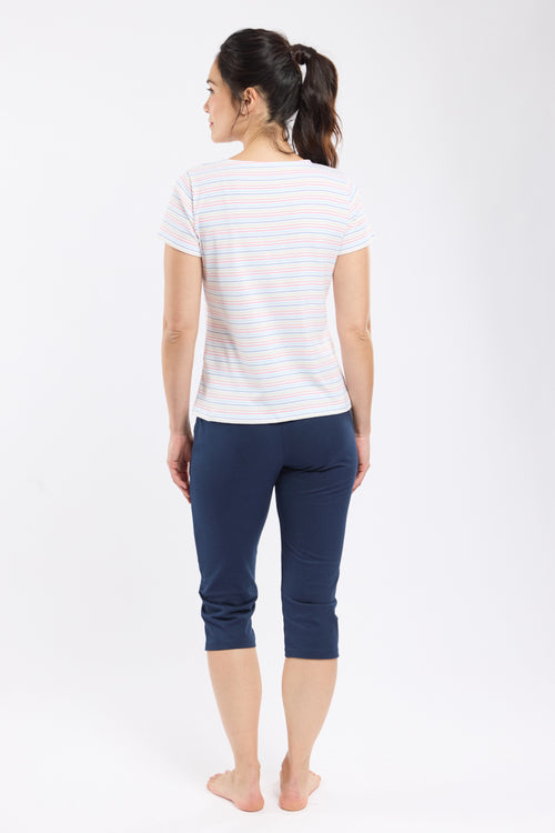 Pyjama mit Caprihose – leichte Baumwolle - Armor-lux - 5