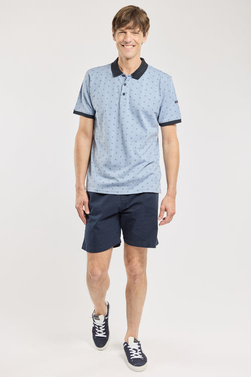 Anchor pattern polo - cotton piqué - Armor-lux - 3
