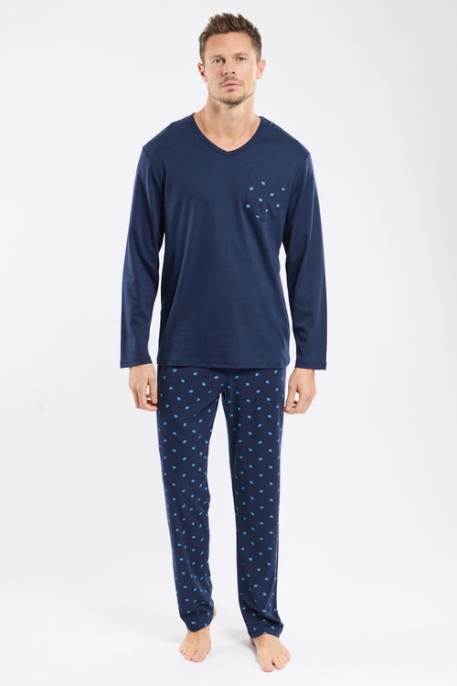Micro-print pyjamas – thick cotton - Armor-lux - 1