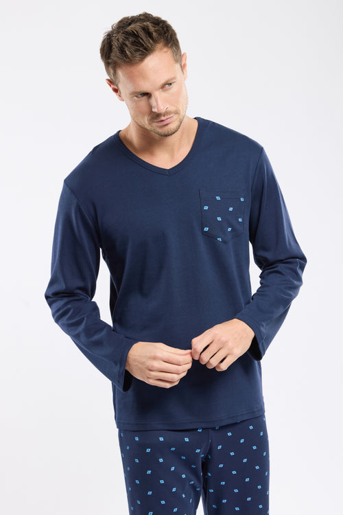 Micro-print pyjamas – thick cotton - Armor-lux - 2