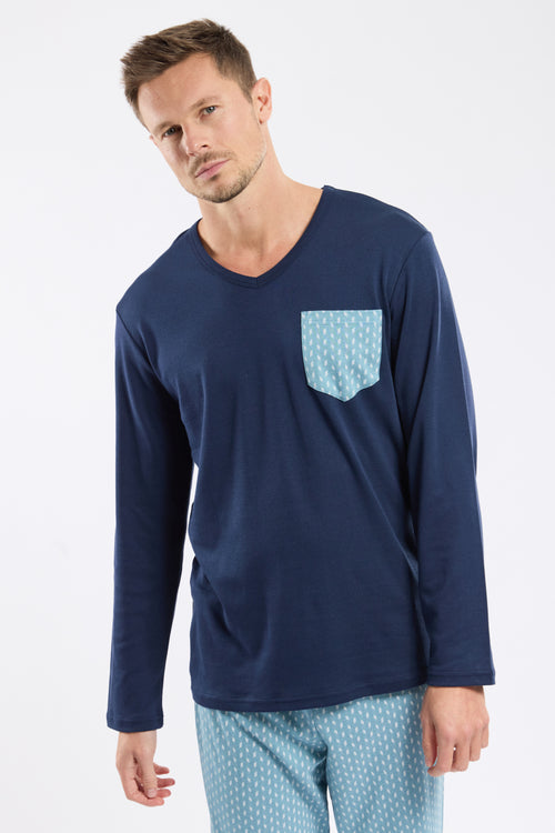 Micro-print pyjamas – thick cotton - Armor-lux - 2