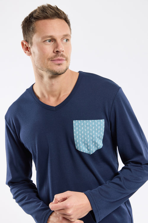 Micro-print pyjamas – thick cotton - Armor-lux - 4