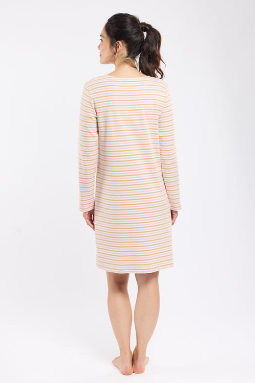 Striped nightshirt – thick cotton - Armor-lux - 4