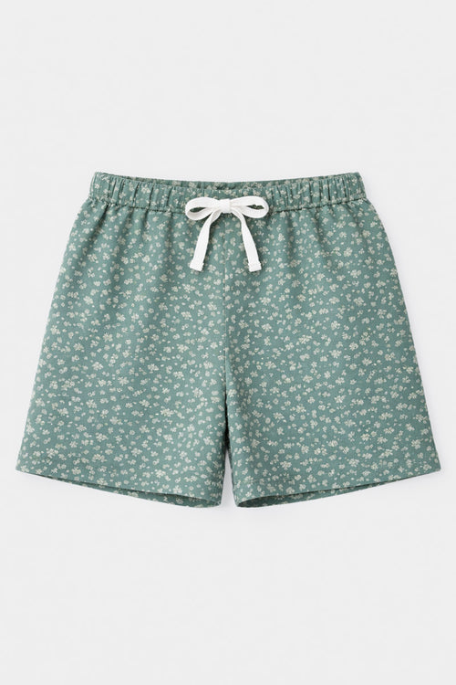 Kinder Pyjama mit Shorts „Blumen“ - leichte Baumwolle - Armor-lux - 3