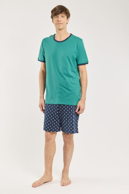 Printed short pajamas - lightweight cotton - Armor-lux - 1