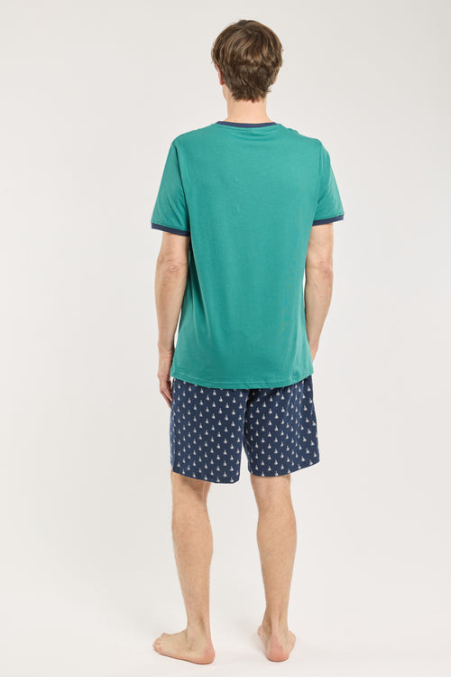 Printed short pajamas - lightweight cotton - Armor-lux - 5