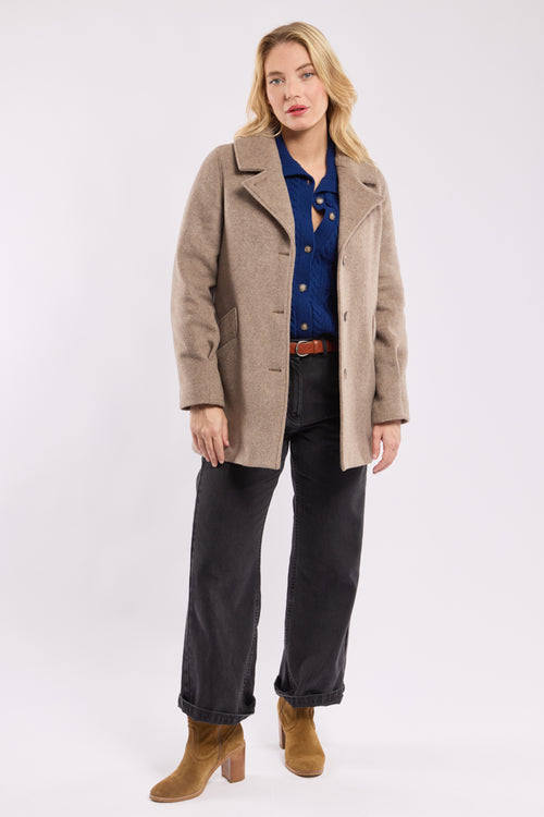 Buttoned pea coat - wool - Armor-lux - 6