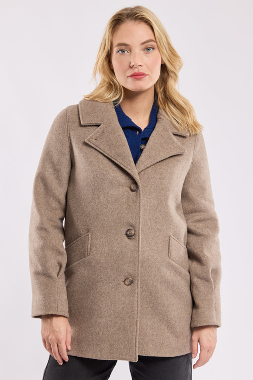Buttoned pea coat - wool - Armor-lux - 2