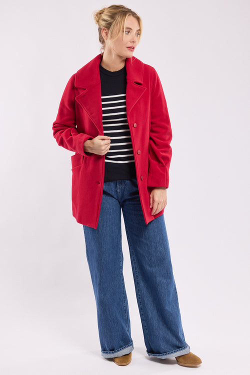 Buttoned pea jacket - wool - Armor-lux - 5