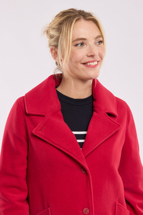 Buttoned pea jacket - wool - Armor-lux - 3