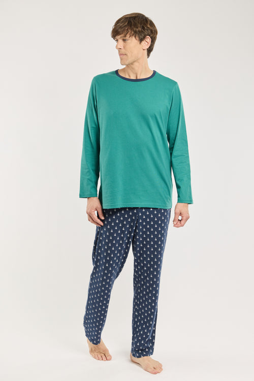 Pyjama mit „Boote“-Muster - leichte Baumwolle - Armor-lux - 1