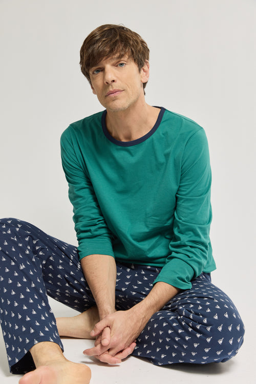 Pyjama mit „Boote“-Muster - leichte Baumwolle - Armor-lux - 6
