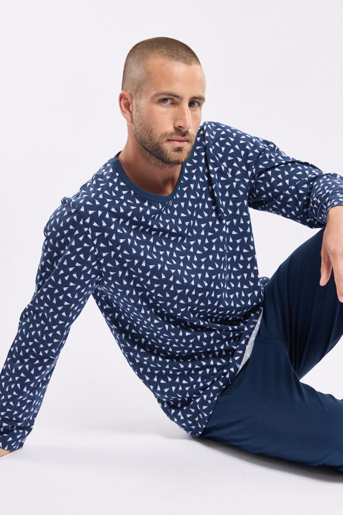 Pyjama „Boote“-Motiv – leichte Bio-Baumwolle - Armor-lux - 6