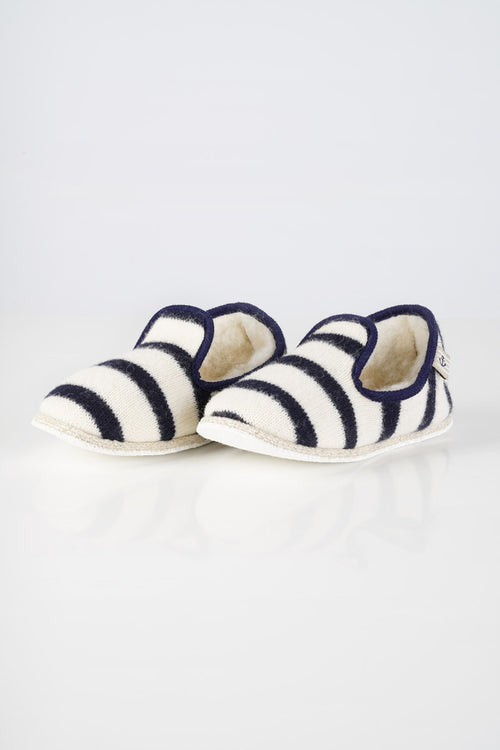 Chaussons rayés du 32 au 34 - laine - Armor-lux - 1