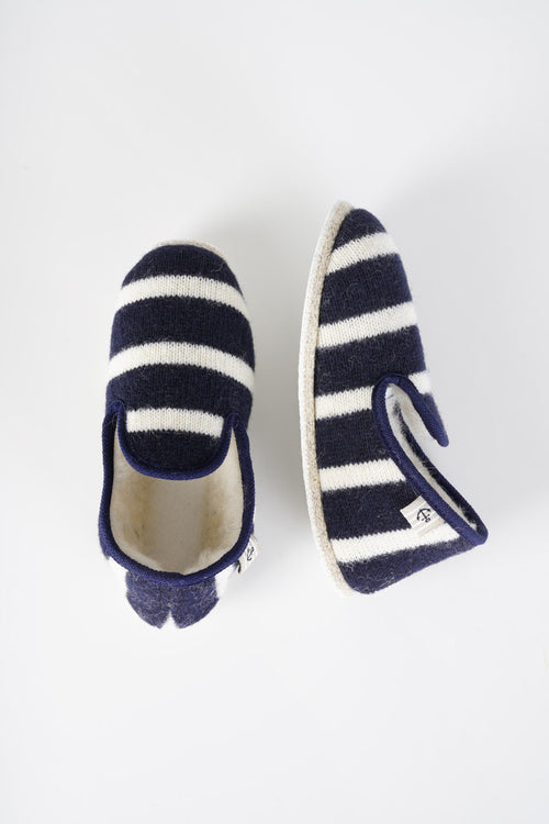 Chaussons rayés du 32 au 34 - laine - Armor-lux - 1