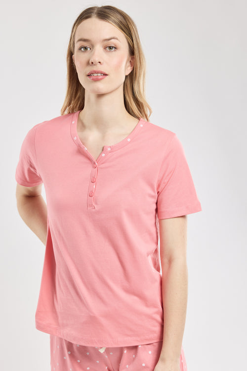 Pyjama mit Caprihose -Motiv – „Flamingo“ – leichte Baumwolle - Armor-lux - 4