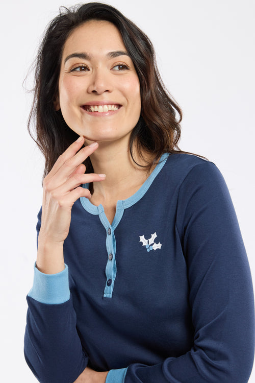 Snowflake print pyjamas - thick cotton - Armor-lux - 3