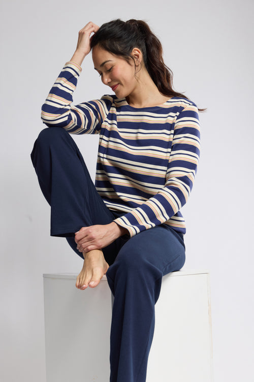 Striped pyjamas – thick cotton - Armor-lux - 1