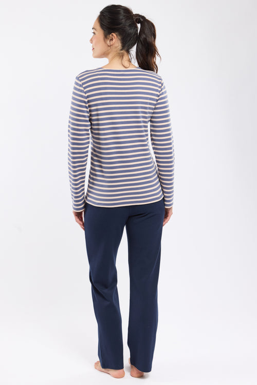 Striped pyjamas – thick cotton - Armor-lux - 4