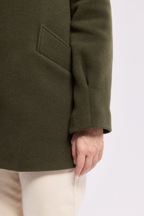 Buttoned pea coat - wool - Armor-lux - 5