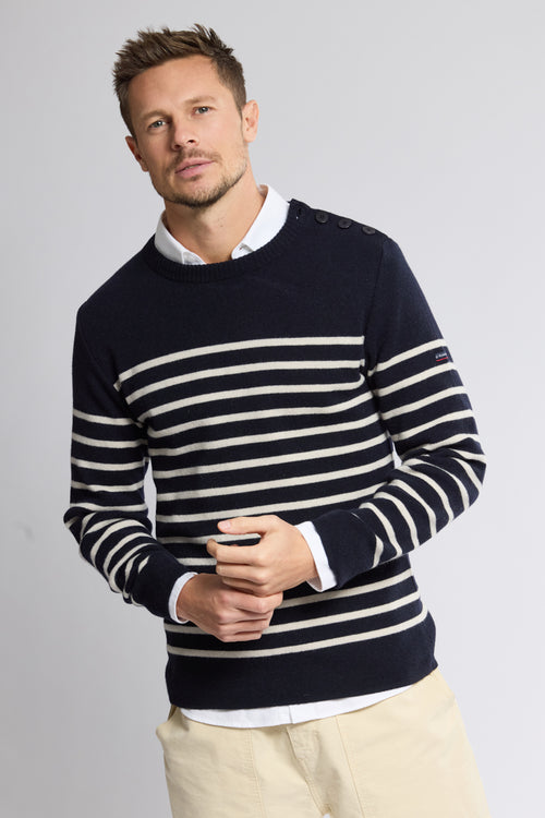 Pull marin rayé - laine - Armor-lux - 1