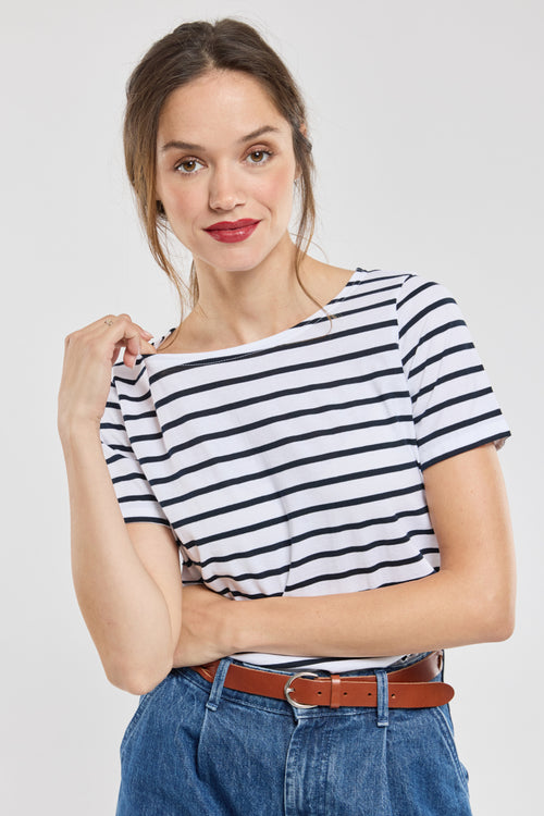 Short-sleeved Breton striped shirt - lightweight cotton - Armor-lux - 4