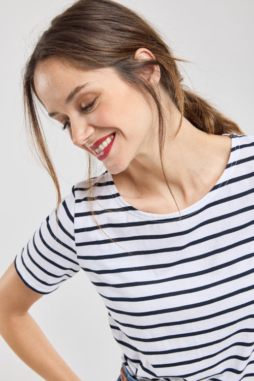 Short-sleeved Breton striped shirt - lightweight cotton - Armor-lux - 2