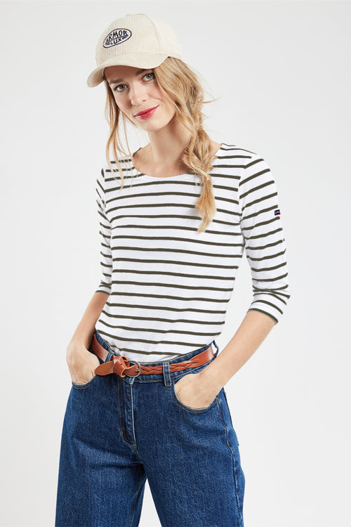 3/4-sleeved striped top - lightweight cotton - Armor-lux - 1