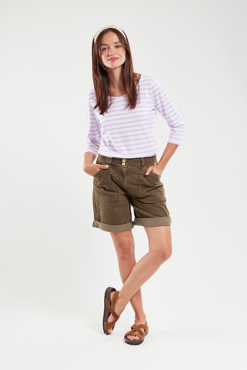 3/4-sleeved striped top - lightweight cotton - Armor-lux - 1