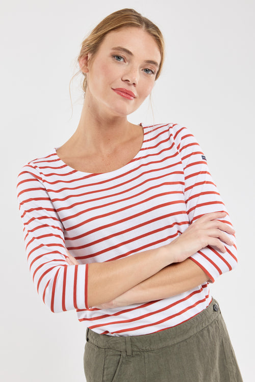 3/4-sleeved striped top - lightweight cotton - Armor-lux - 1