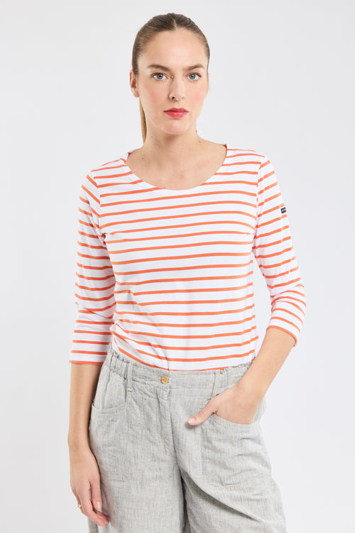 Short-sleeved Breton shirt - lightweight cotton - Armor-lux - 1