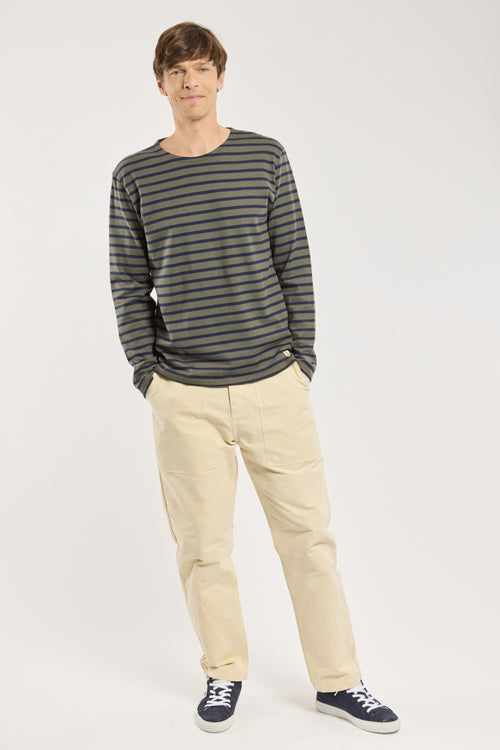 Heritage Breton striped shirt - rustic cotton - Armor-lux - 3