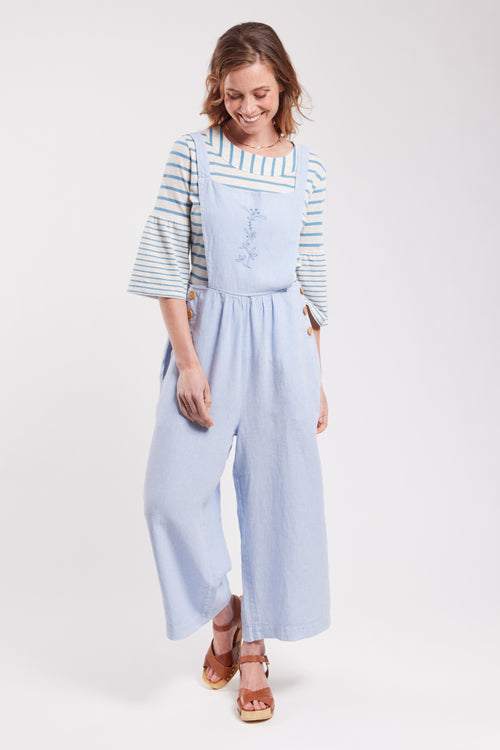 Embroidered dungarees - Armor-lux X Nolwenn Faligot - Armor-lux - 1