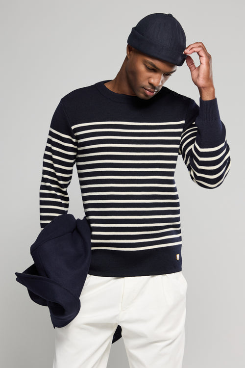 Pull marin rayé Molène - laine - Armor-lux - 1