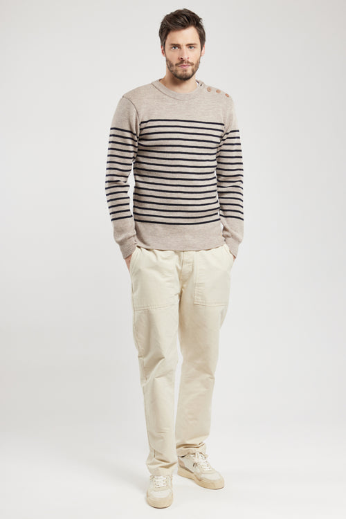 Molène striped navy jumper - wool - Armor-lux - 3